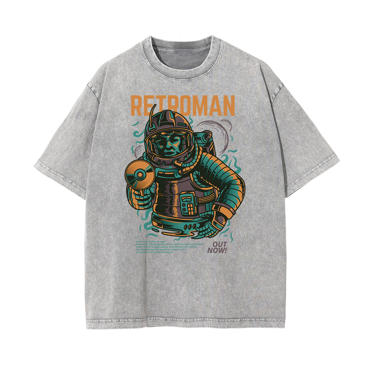 Faded Punk Cartoon Pattern T Shirt