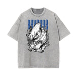 Faded Punk Cartoon Pattern T Shirt