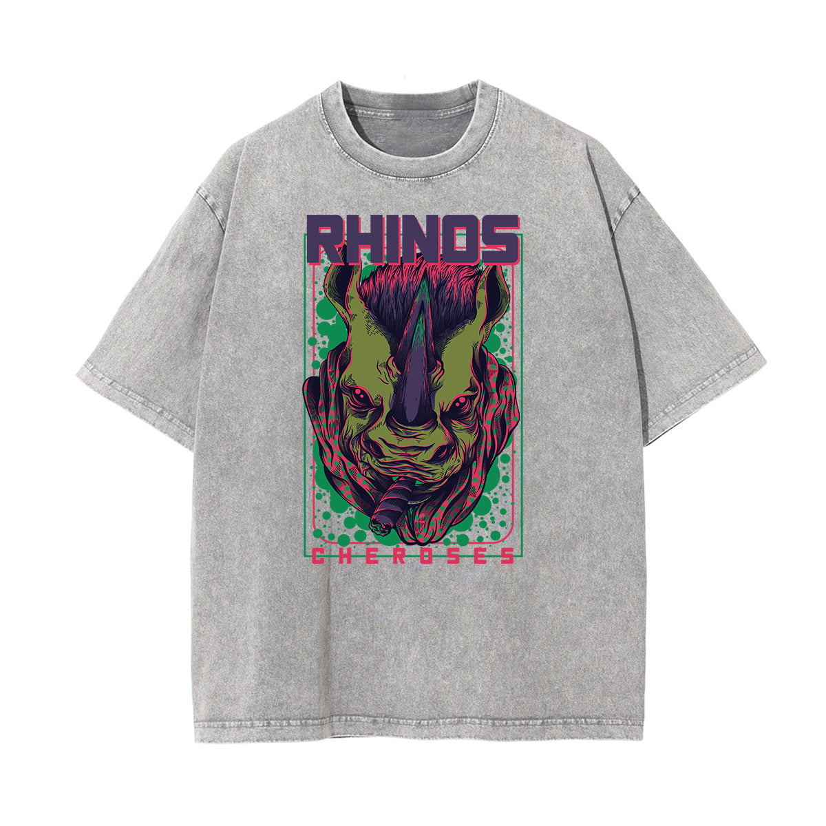 Faded Punk Cartoon Pattern T Shirt