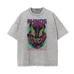 Faded Punk Cartoon Pattern T Shirt