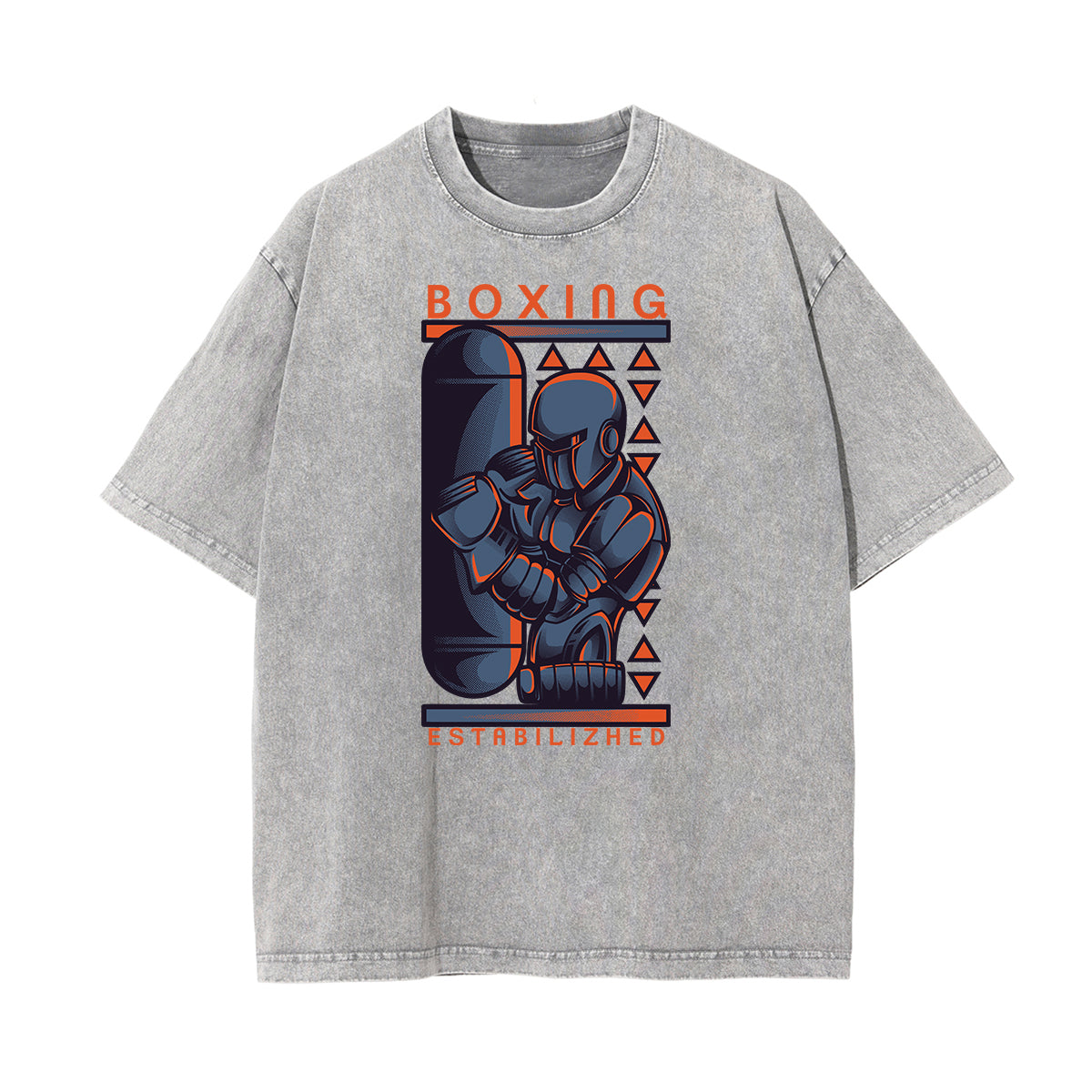 Faded Punk Cartoon Pattern T Shirt