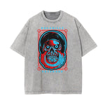 Cartoon Abstract Stone Wash Graphic Tee