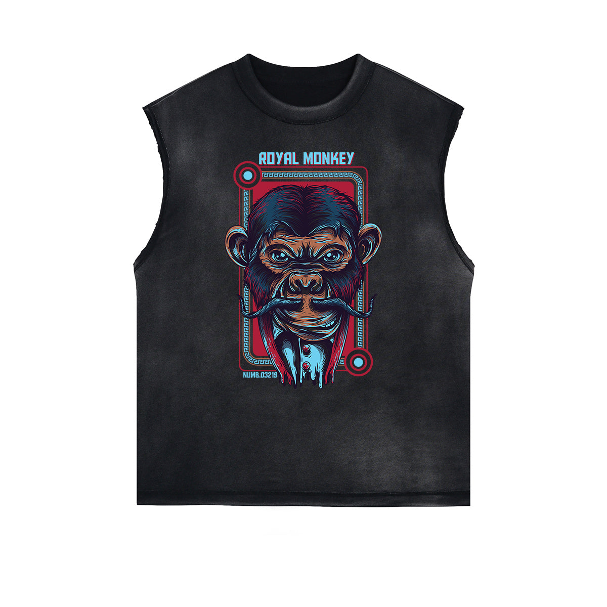 Camiseta sin mangas con estampado abstracto de dibujos animados