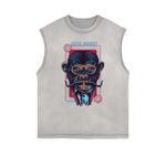 Cartoon Abstract Graphic Muscle Tank
