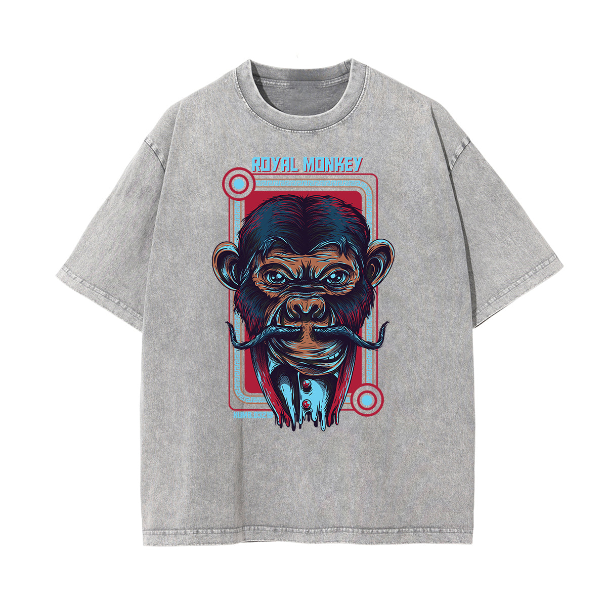 Cartoon Abstract Stone Wash Graphic Tee