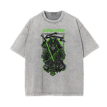 Cartoon Abstract Stone Wash Graphic Tee
