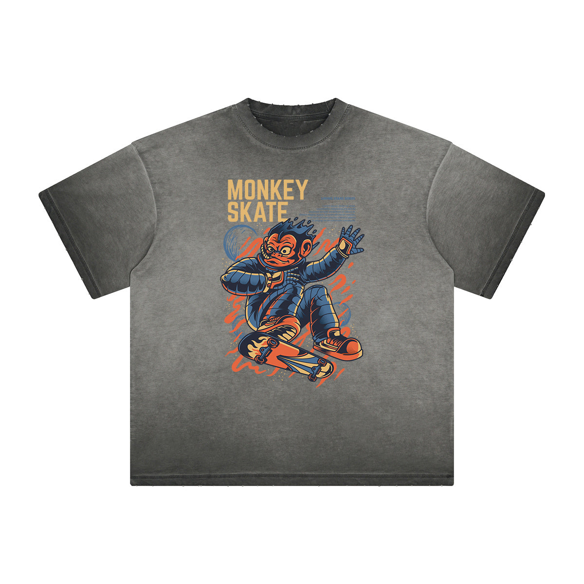 Cartoon Abstract Vintage Frayed Graphic Tee