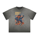 Cartoon Abstract Vintage Frayed Graphic Tee