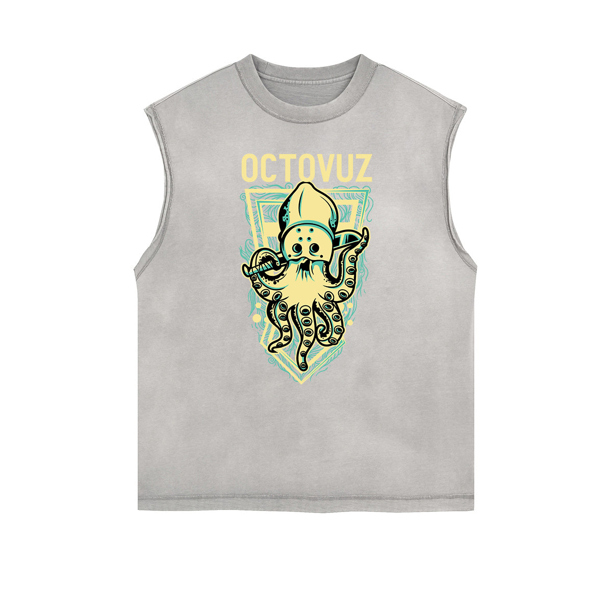 Cartoon Abstract Graphic Muscle Tank