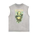 Cartoon Abstract Graphic Muscle Tank