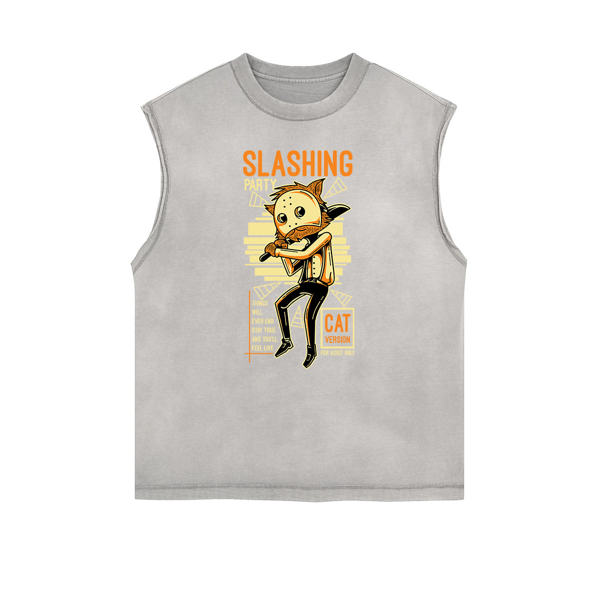 Cartoon Abstract Graphic Muscle Tank