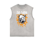 Cartoon Abstract Graphic Muscle Tank