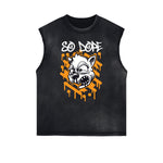 Camiseta sin mangas con estampado abstracto de dibujos animados