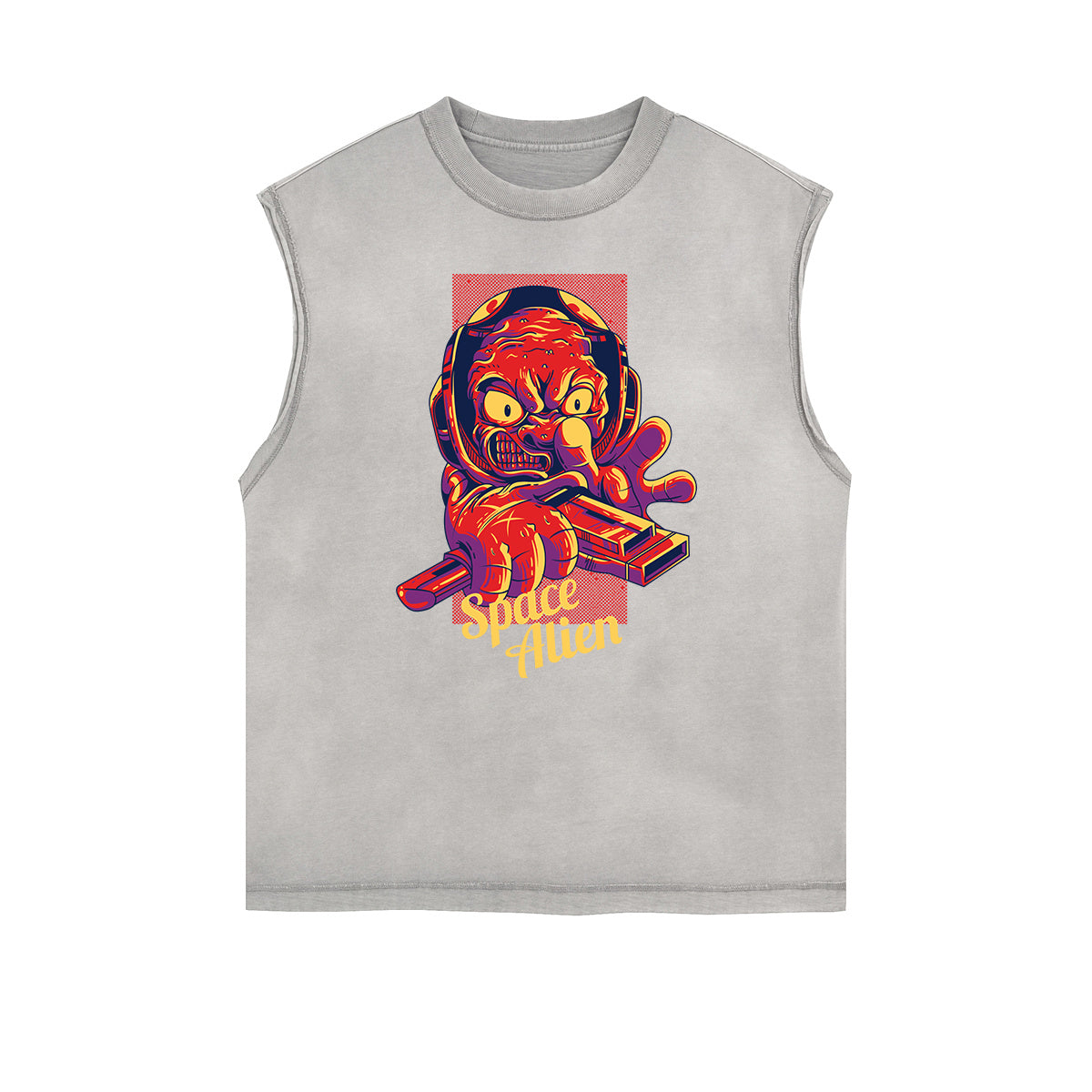 Cartoon Abstract Graphic Muscle Tank