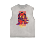Cartoon Abstract Graphic Muscle Tank
