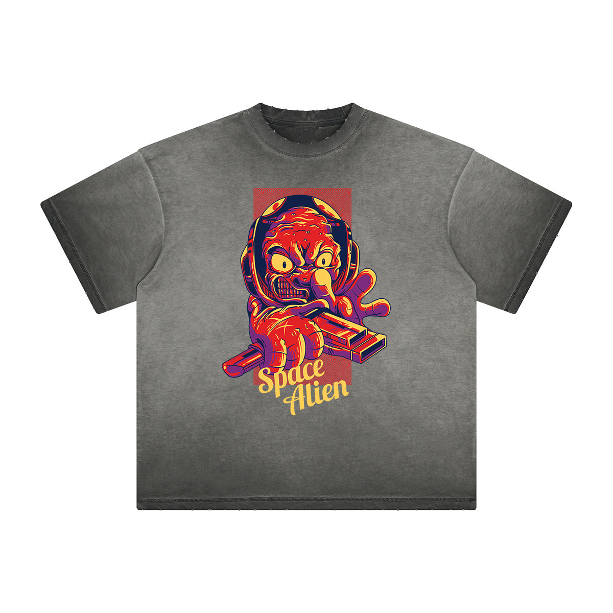 Cartoon Abstract Vintage Frayed Graphic Tee