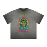 Retro Cartoon Thick Faded Pattern Tee