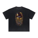 Camiseta gráfica deshilachada vintage de dibujos animados retro