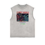 Retro Cartoon Graphic Muscle Tank