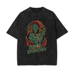 Camiseta retro con estampado de dibujos animados descoloridos