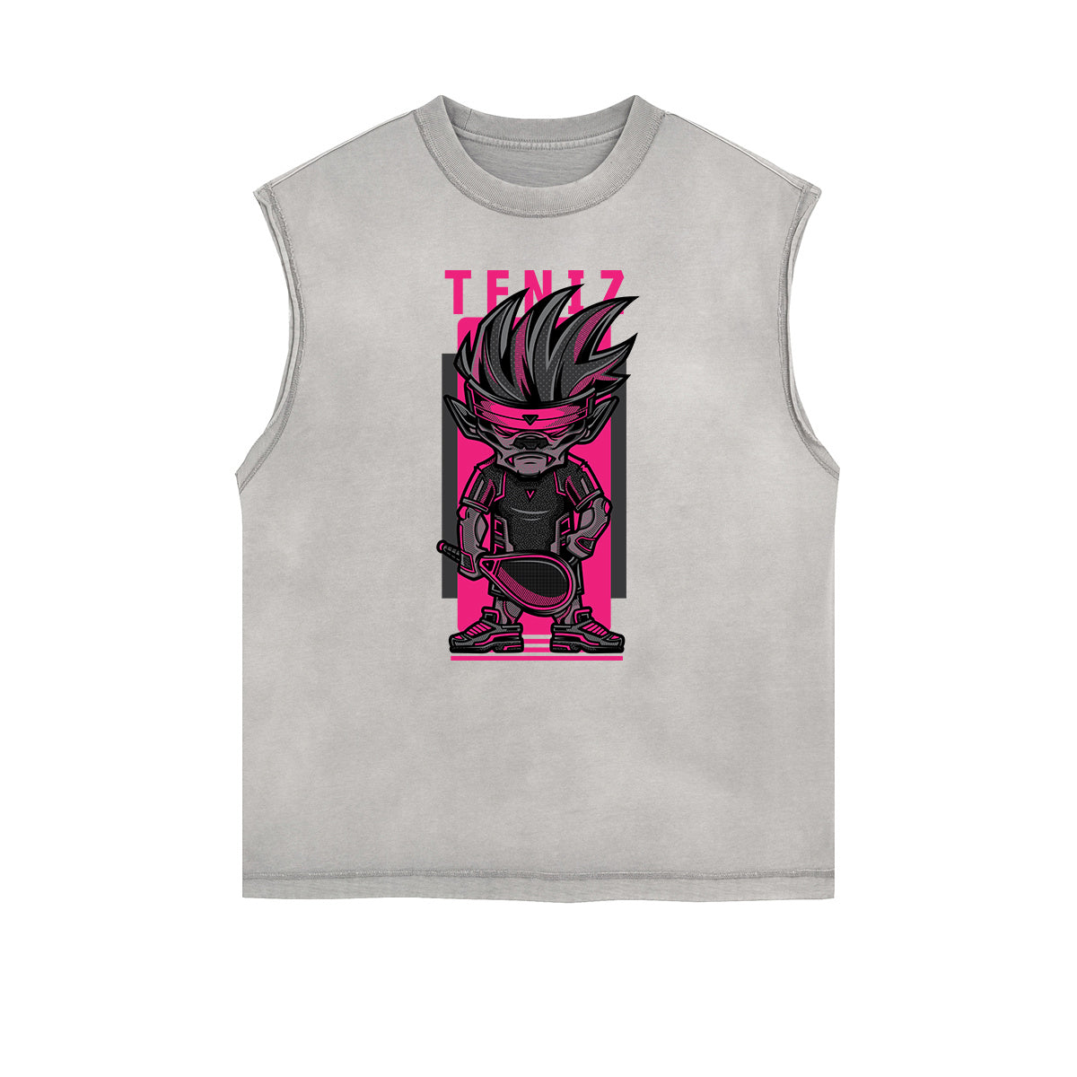 Retro Cartoon Graphic Muscle Tank