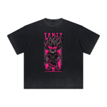 Camiseta gráfica deshilachada vintage de dibujos animados retro
