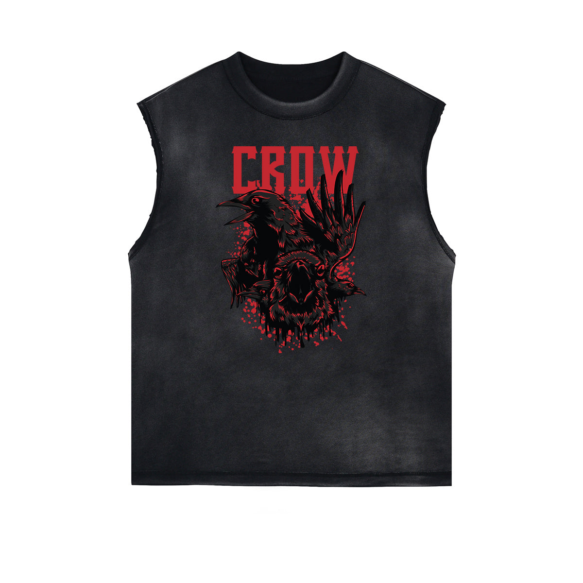 Camiseta sin mangas con estampado de dibujos animados retro