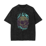Camiseta retro con estampado de dibujos animados descoloridos