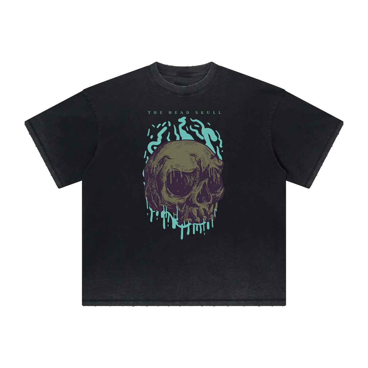 Camiseta gráfica deshilachada vintage de dibujos animados retro
