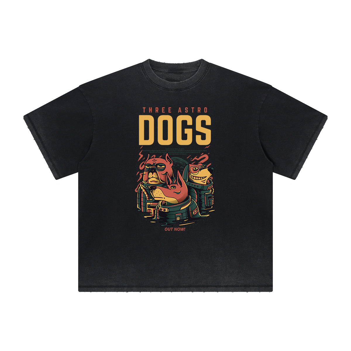 Camiseta gráfica deshilachada vintage de dibujos animados retro