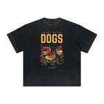 Camiseta gráfica deshilachada vintage de dibujos animados retro