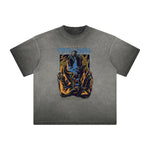 Retro Cartoon Thick Faded Pattern Tee
