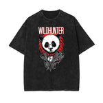 Abstract Graphic Faded Washed Animal Tee