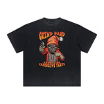 Heavyweight Faded Street Cartoon Graphic Tee-INNBLAC Fashion Apparel