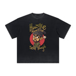 Heavyweight Faded Street Cartoon Tee-INNBLAC Fashion Apparel
