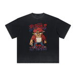 Heavyweight Faded Street Cartoon Tee-INNBLAC Fashion Apparel
