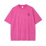 Stone Wash Line Art Flowers Graphic Tee