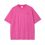 Stone Wash Line Art Flowers Graphic Tee