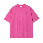 Stone Wash Line Art Flowers Graphic Tee