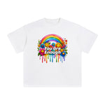 You are Enough Rainbow & Blossom Graphic Tee-INNBLAC Fashion Apparel