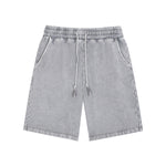 Men's Casual Washed Drawstring Sweat Shorts