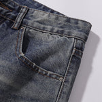 Wide Leg Distressed Paint Splatter Denim Jeans