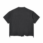 Distressed Oversized Raw Hem Tee