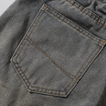 Bermudas vaqueras rasgadas con parches de camuflaje