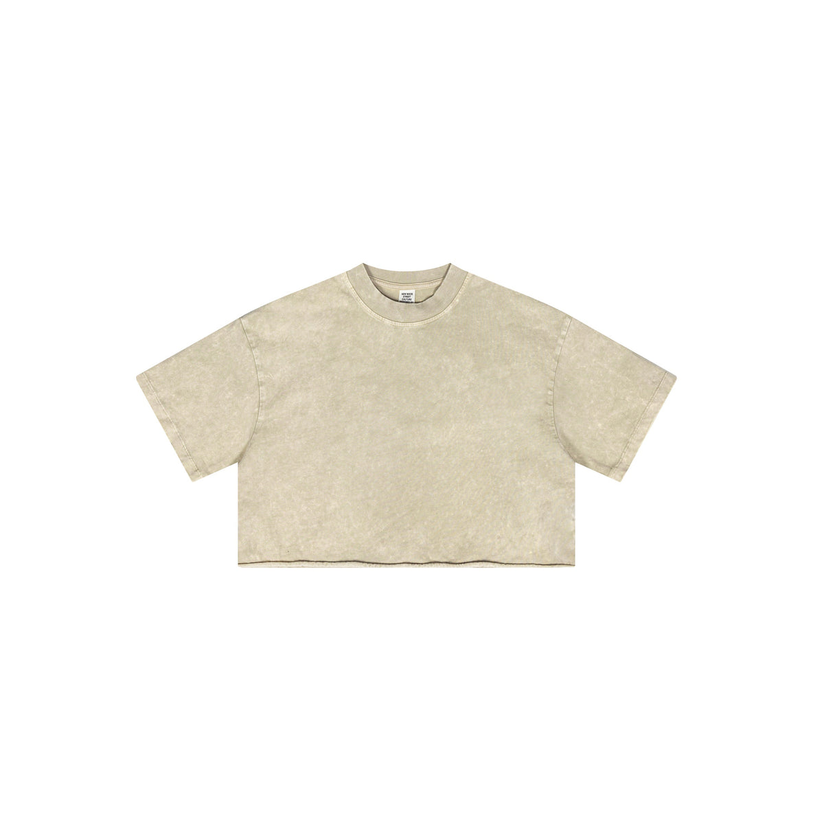 Frayed Edge Washed Baggy Crop Top-INNBLAC Fashion Apparel