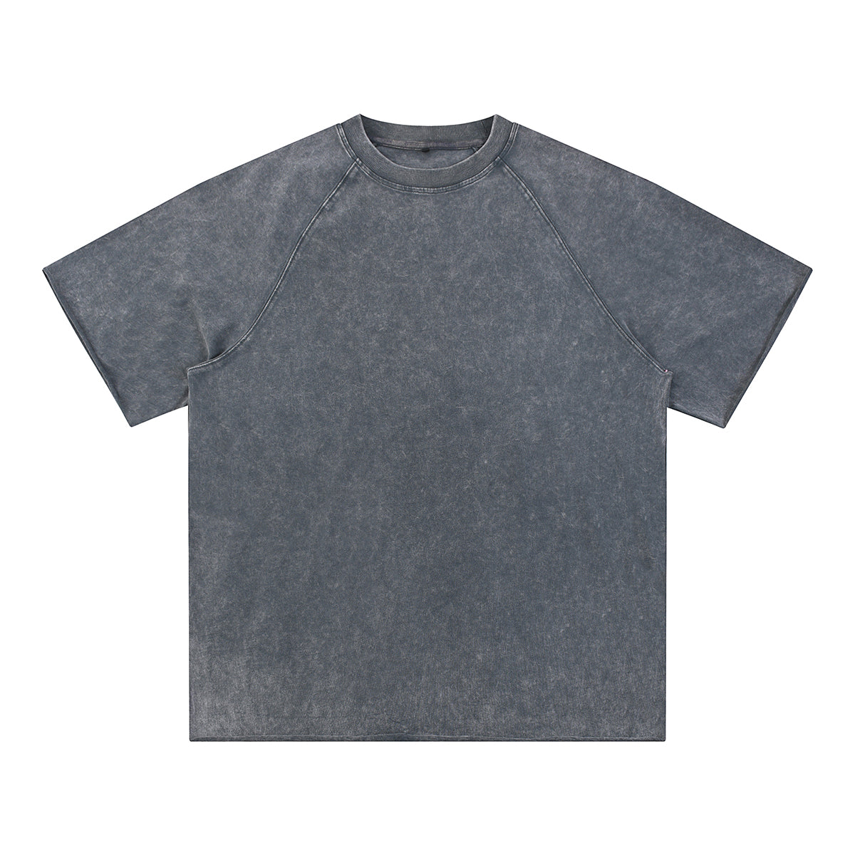 Stone-Washed Raw-Edge T-Shirt 8oz