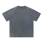 Stone-Washed Raw-Edge T-Shirt 8oz