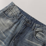 Faded Wash Vintage Relaxed Wide Leg Denim Jeans