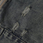 Shorts vaqueros con mariposas bordadas y adornados con perlas