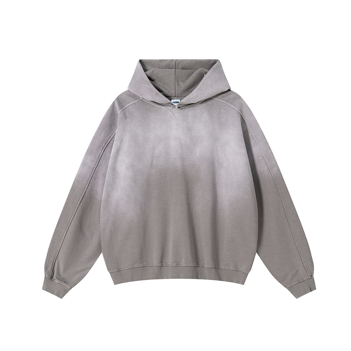 Heavyweight Washed Ombre Faded Cotton Hoodie